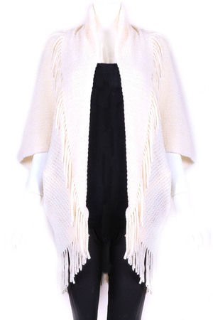 Knit Fringe Poncho