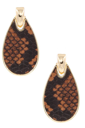 Animal Teardrop Earrings