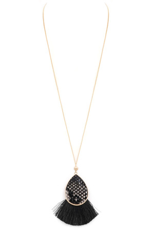 Animal Print Teardrop Necklace
