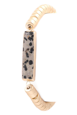 Metal Bead Stone Bracelet