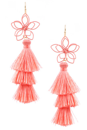 Flower Tassel Earrings