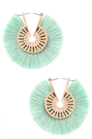 Cotton Tassel Earrings