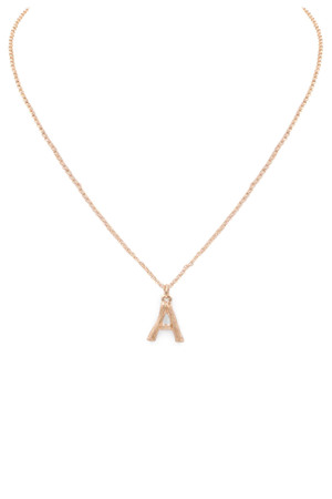 Metal Monogram Necklace