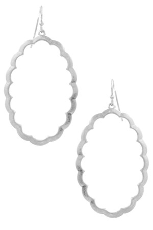 Metal Oval Earrings