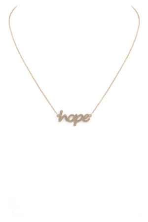 Brass 'HOPE' Necklace