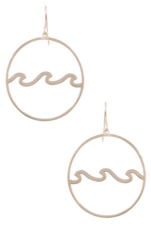 Brass Wave Earrings