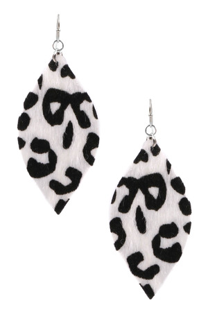 Faux Fur Teardrop Earrings