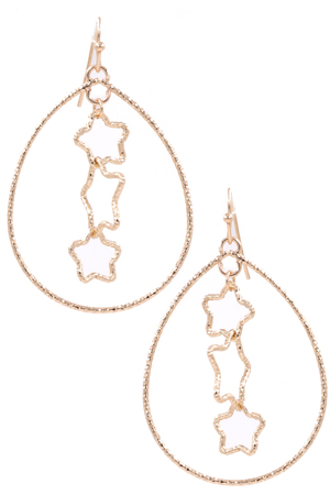 Plated Brass Star Earrings