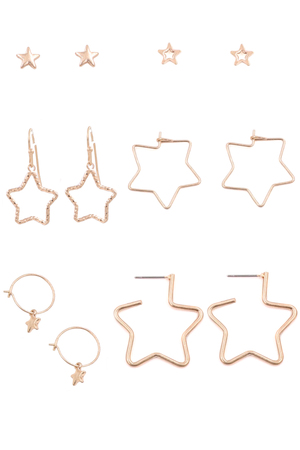 Star Earrings Set