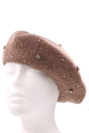 Rhinestone Beret Hat