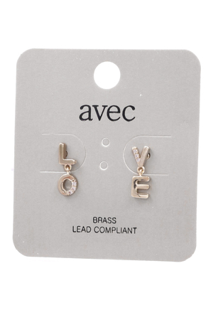 Brass Love Earrings