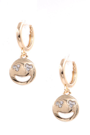 Happy Face Charm Earrings