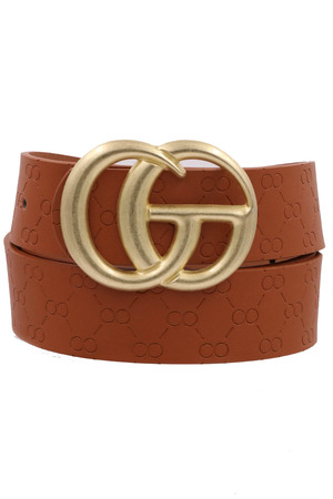 Imprinted Faux Leather Belt