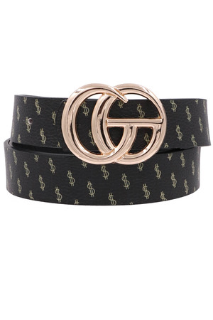 Dollar Sign Buckle Belt