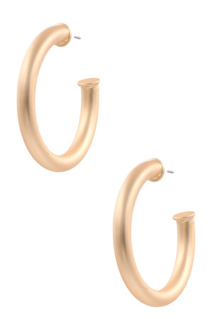 Metal Open Hoop Earrings