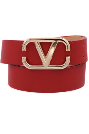 Metal V Buckle Belt