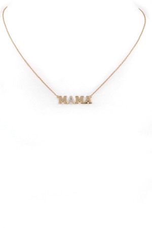 Brass MAMA Necklace