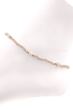 Faceted Bead Anklet