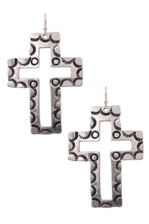 Metal Cross Earrings