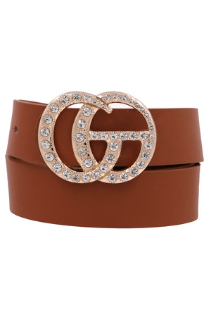 Rhinestone Buckle Belt