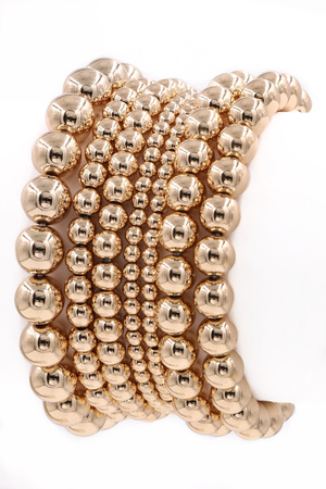 Acrylic Metal Bead Bracelet