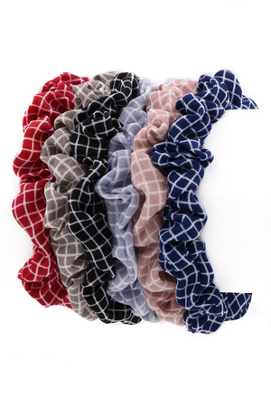 Plaid Hair Scrunchie Set