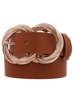 Twisted Metal Faux Leather Belt