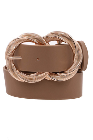 Twisted Metal Faux Leather Belt