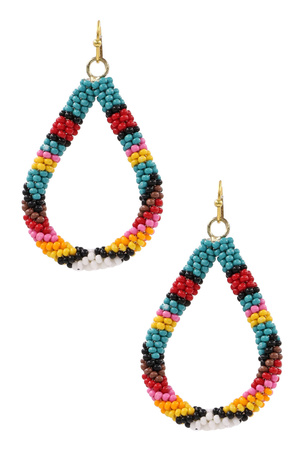 Seedbead Teardrop Earrings