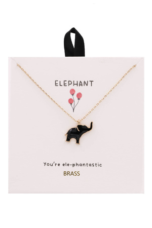 Brass Elephant Necklace