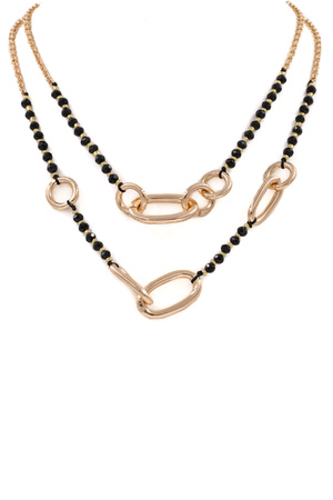 Metal Chain Layered Necklace