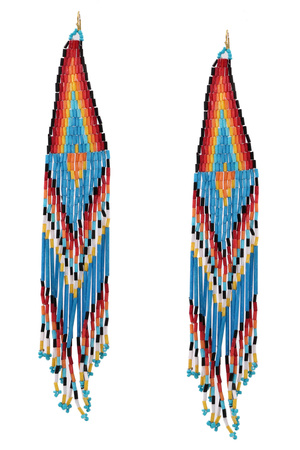 Seed Bead Drop Earrings