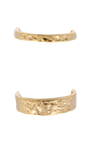 Brass Gold Dipped Ring Set