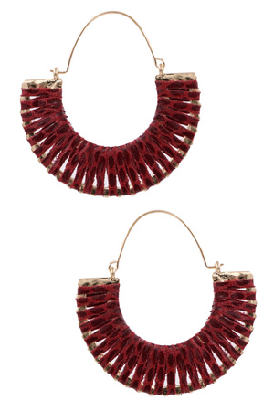 Faux Leather Crescent Earrings