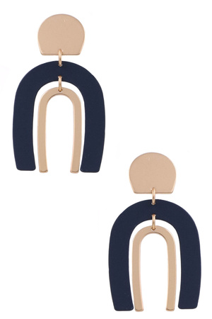 Matte Crescent Drop Earrings