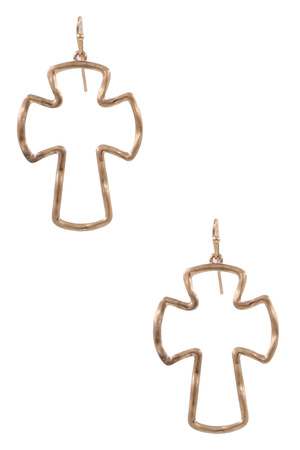 Metal Cross Earrings