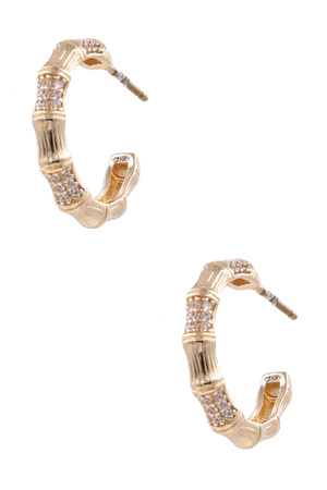 Brass Bamboo Earrings