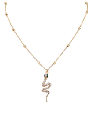 Rhinestone Snake Necklace