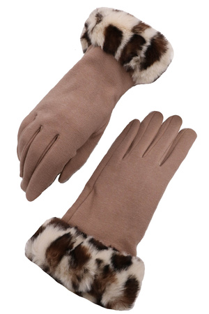 Faux Fur Leopard Glove