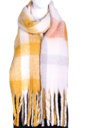 Plaid Tassel Scarf