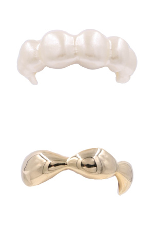 Cream Pearl Ring Set