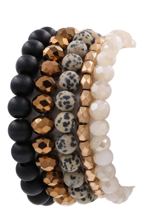 Bead Stone Bracelet Set