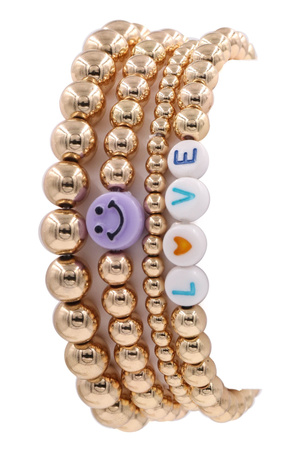 LOVE Smiley Bracelet Set