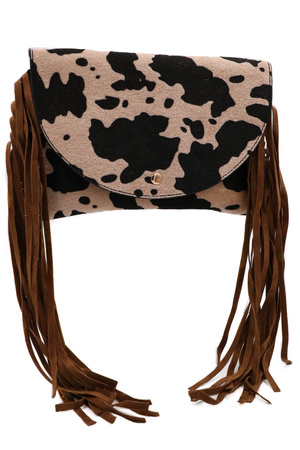 Cow Print Clutch Bag