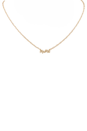 Brass 'MAMA' Chain Necklace