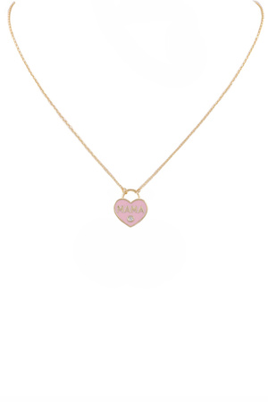 Brass MAMA Heart Necklace