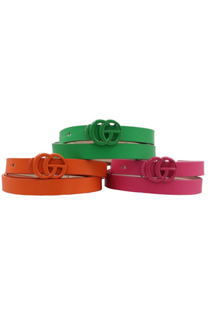 Buckle Faux Leather Belt