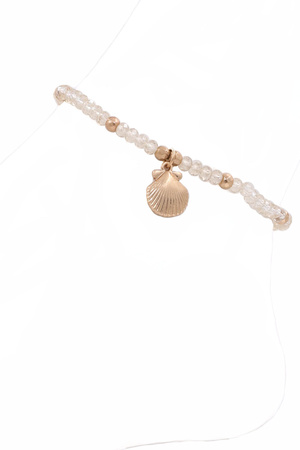 Shell Faceted Bead Anklet