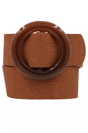Acrylic Buckle Faux Leather Belt