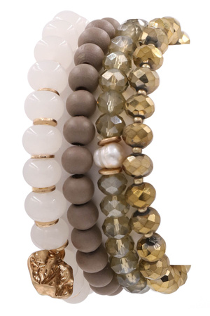 Assorted Bead Charm Bracelet Set